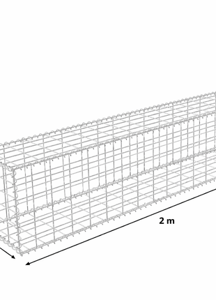 Galfan® Welded Mesh Gabion Kit 0.5m wide X 0.5m high X 2m long