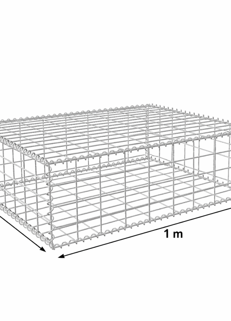 Galfan® Welded Mesh Gabion Kit 0.5m high X 1.0m wide X 1.0m long