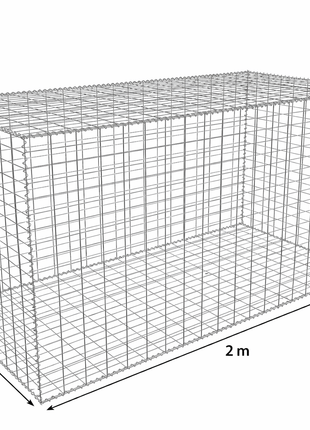 Galfan® Welded Mesh Gabion Kit 1.0m high X 1.0m wide X 2.0m long