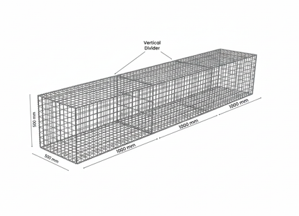 Gabion Diy wall Kit 0.5m Wide × 0.5m High